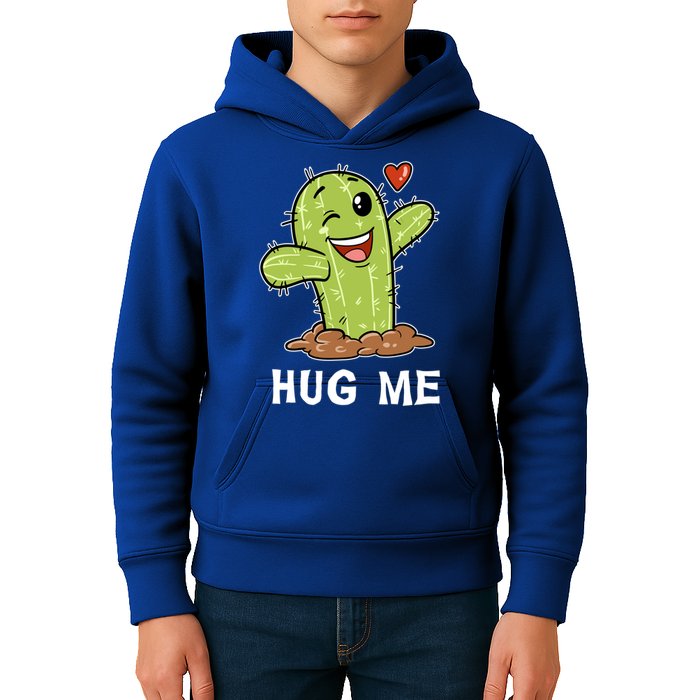 Hugs Free Hug Me Cacti Prickly Cactus Not A Hugger Hugging Funny Gift Kids Hoodie