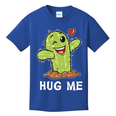 Hugs Free Hug Me Cacti Prickly Cactus Not A Hugger Hugging Funny Gift Kids T-Shirt