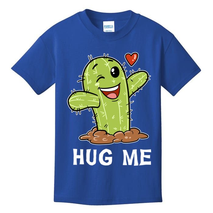 Hugs Free Hug Me Cacti Prickly Cactus Not A Hugger Hugging Funny Gift Kids T-Shirt