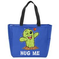 Hugs Free Hug Me Cacti Prickly Cactus Not A Hugger Hugging Funny Gift Zip Tote Bag