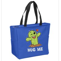 Hugs Free Hug Me Cacti Prickly Cactus Not A Hugger Hugging Funny Gift Zip Tote Bag