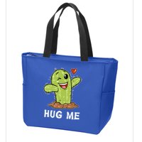 Hugs Free Hug Me Cacti Prickly Cactus Not A Hugger Hugging Funny Gift Zip Tote Bag