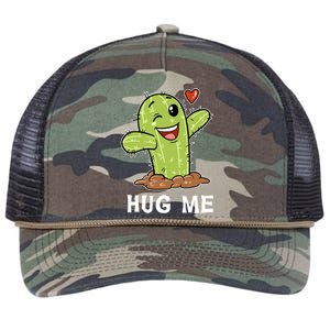 Hugs Free Hug Me Cacti Prickly Cactus Not A Hugger Hugging Funny Gift Retro Rope Trucker Hat Cap