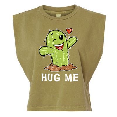 Hugs Free Hug Me Cacti Prickly Cactus Not A Hugger Hugging Funny Gift Garment-Dyed Women's Muscle Tee