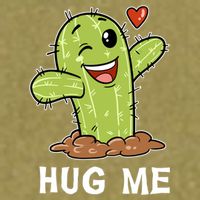 Hugs Free Hug Me Cacti Prickly Cactus Not A Hugger Hugging Funny Gift Garment-Dyed Women's Muscle Tee
