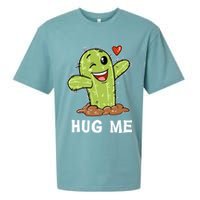 Hugs Free Hug Me Cacti Prickly Cactus Not A Hugger Hugging Funny Gift Sueded Cloud Jersey T-Shirt