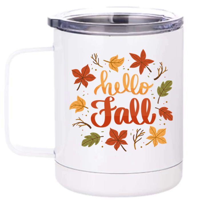 Hello Fall 12 oz Stainless Steel Tumbler Cup