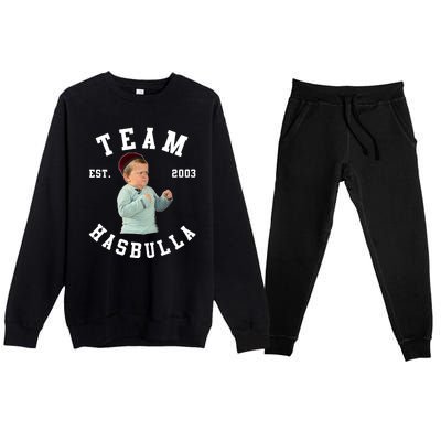 Hasbulla Funny Hasbulla Hasbullah Smile Premium Crewneck Sweatsuit Set