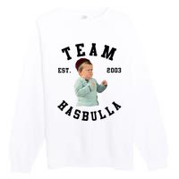 Hasbulla Funny Hasbulla Hasbullah Smile Premium Crewneck Sweatshirt