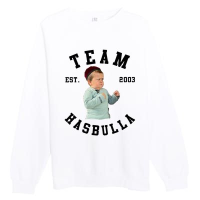 Hasbulla Funny Hasbulla Hasbullah Smile Premium Crewneck Sweatshirt