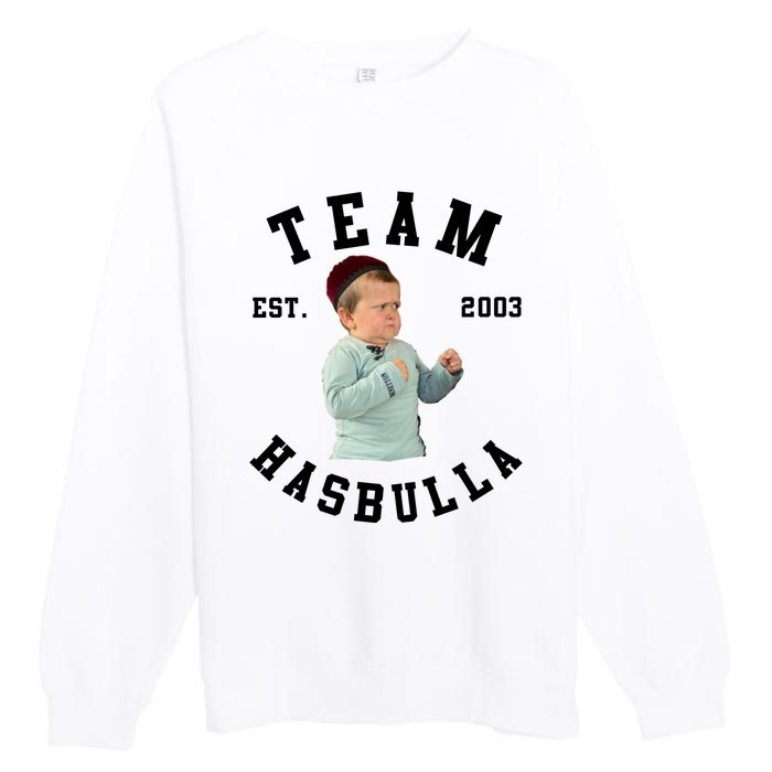 Hasbulla Funny Hasbulla Hasbullah Smile Premium Crewneck Sweatshirt