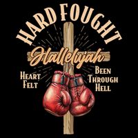 Hard Fought Hallelujah Heart Felt Been Through Hell Cross Boxing Gloves 16 in Basic Backpack