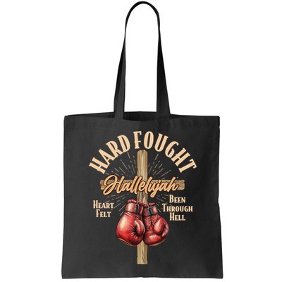 Hard Fought Hallelujah Heart Felt Been Through Hell Cross Boxing Gloves Bag