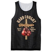 Hard Fought Hallelujah Heart Felt Been Through Hell Cross Boxing Gloves Mesh Reversible Basketball Jersey Tank