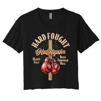 Hard Fought Hallelujah Heart Felt Been Through Hell Cross Boxing Gloves Women's Crop Top Tee