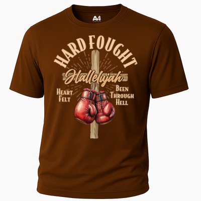Hard Fought Hallelujah Heart Felt Been Through Hell Cross Boxing Gloves Performance Shirt