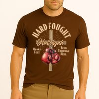 Hard Fought Hallelujah Heart Felt Been Through Hell Cross Boxing Gloves Cooling Performance Crew T-Shirt