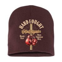 Hard Fought Hallelujah Heart Felt Been Through Hell Cross Boxing Gloves Short Acrylic Beanie