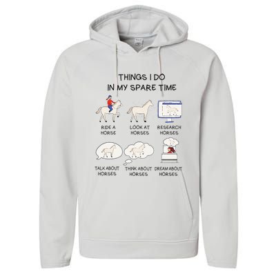 Horse For Horse Riding Performance Fleece Hoodie