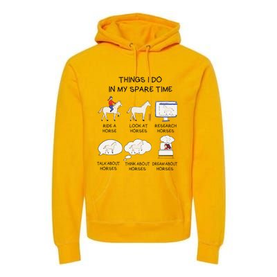 Horse For Horse Riding Premium Hoodie