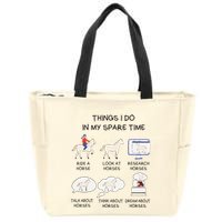 Horse For Horse Riding Zip Tote Bag