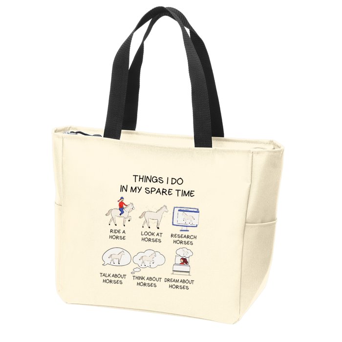 Horse For Horse Riding Zip Tote Bag