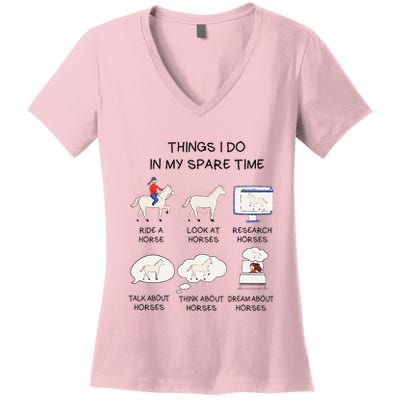 Horse For Horse Riding Women's V-Neck T-Shirt