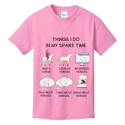 Horse For Horse Riding Kids T-Shirt