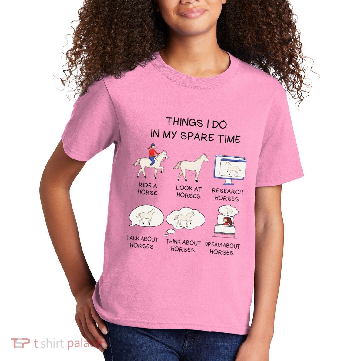 Horse For Horse Riding Kids T-Shirt