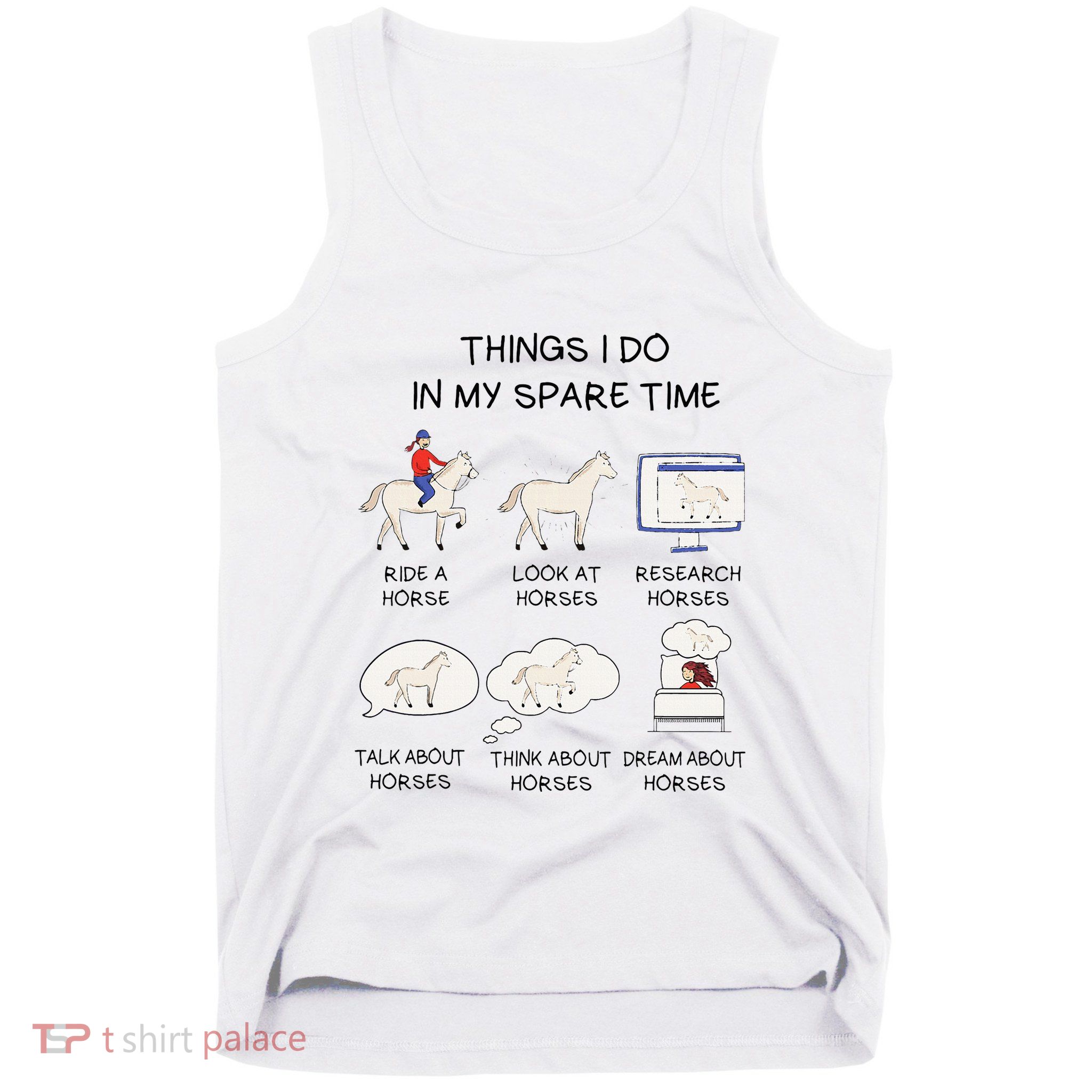 Horse For Horse Riding Tank Top