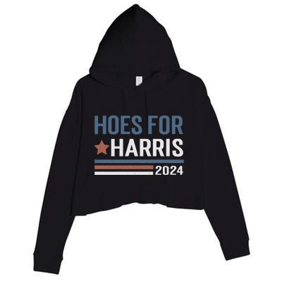 Hoes For Harris 24 Hotties For Harris 2024 Long Sleeve Crop Fleece Hoodie