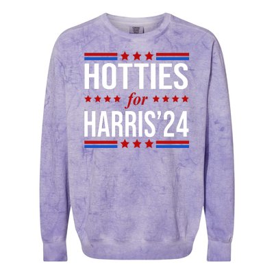 Hotties For Harris 2024 Funny Election Kamala Colorblast Crewneck Sweatshirt