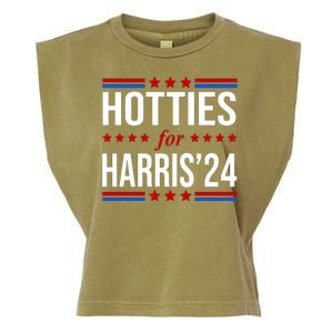 Hotties For Harris 2024 Funny Election Kamala Garment-Dyed Women's Muscle Tee