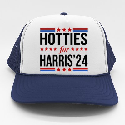 Hotties For Harris 2024 Funny Election Kamala Trucker Hat