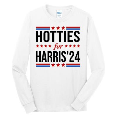 Hotties For Harris 2024 Funny Election Kamala Tall Long Sleeve T-Shirt