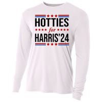 Hotties For Harris 2024 Funny Election Kamala Cooling Performance Long Sleeve Crew