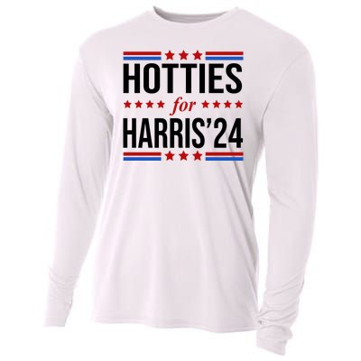 Hotties For Harris 2024 Funny Election Kamala Cooling Performance Long Sleeve Crew