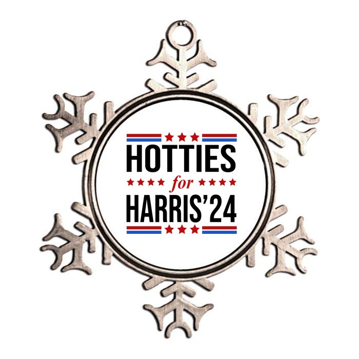 Hotties For Harris 2024 Funny Election Kamala Metallic Star Ornament