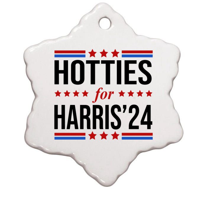 Hotties For Harris 2024 Funny Election Kamala Ceramic Star Ornament