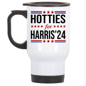 Hotties For Harris 2024 Funny Election Kamala Stainless Steel Travel Mug