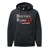 Hotties For Harris Kamala Harris For President 2024 Performance Fleece Hoodie