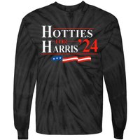 Hotties For Harris Kamala Harris For President 2024 Tie-Dye Long Sleeve Shirt