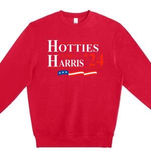 Hotties For Harris Kamala Harris For President 2024 Premium Crewneck Sweatshirt