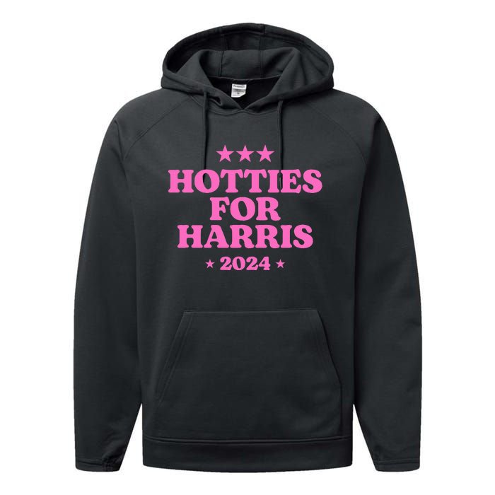 Hotties For Harris 2024 Kamala Performance Fleece Hoodie