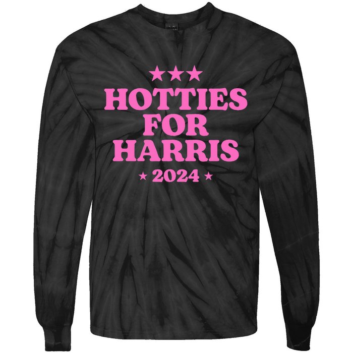 Hotties For Harris 2024 Kamala Tie-Dye Long Sleeve Shirt