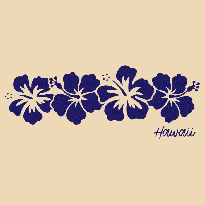 Hibiscus Flower Hawaii Aloha Hawaiian Retro Beach Drawstring Bag