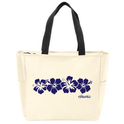 Hibiscus Flower Hawaii Aloha Hawaiian Retro Beach Zip Tote Bag