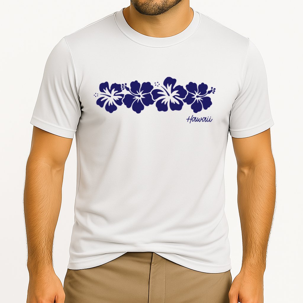 Hibiscus Flower Hawaii Aloha Hawaiian Retro Beach Cooling Performance Crew T-Shirt