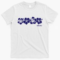 Hibiscus Flower Hawaii Aloha Hawaiian Retro Beach T-Shirt