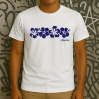 Hibiscus Flower Hawaii Aloha Hawaiian Retro Beach T-Shirt